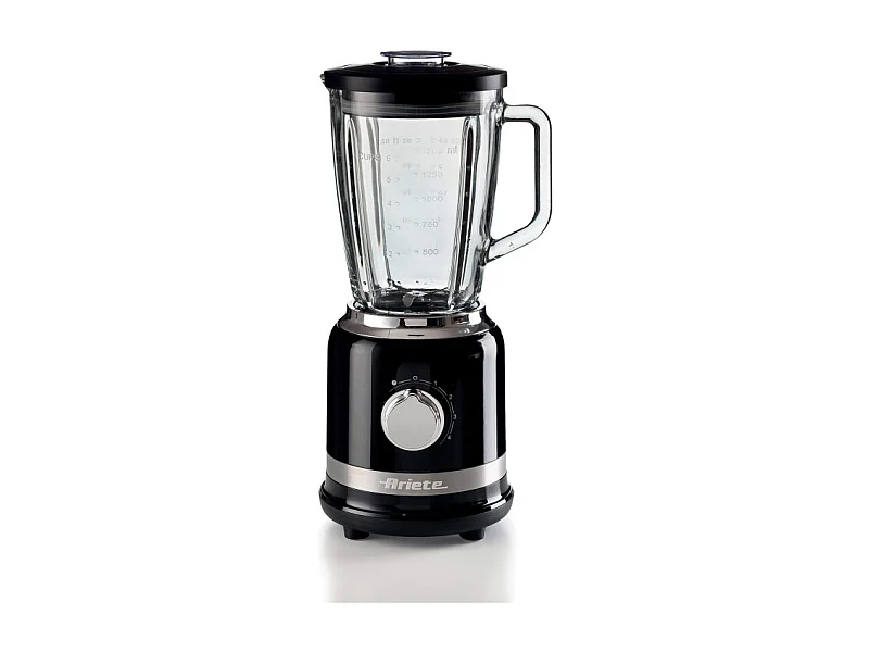 Frullatore Moderna 1000W, tazza vetro 1,5L - 4 velocità, 4 lame - Nero
