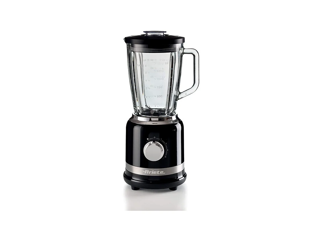 Frullatore Moderna 1000W, tazza vetro 1,5L - 4 velocità, 4 lame - Nero