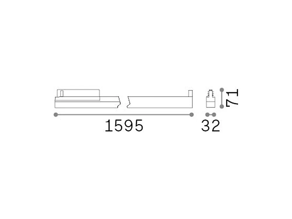 Tracklights Display Ugr D1595 3000k Bk Ideal-lux