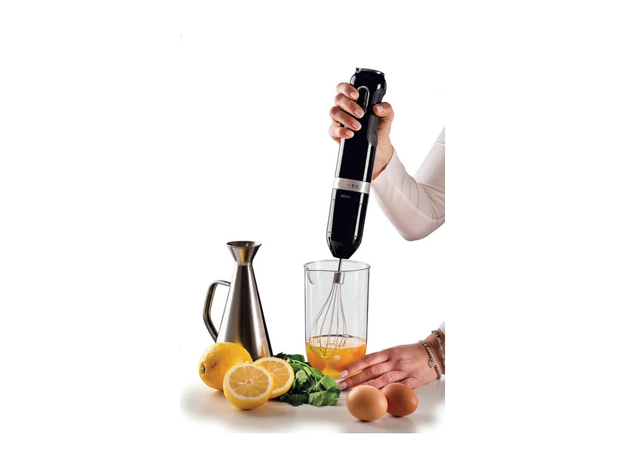 Frullatore a immersione 1000W - 10 velocità + turbo - Accessori inclusi - Nero