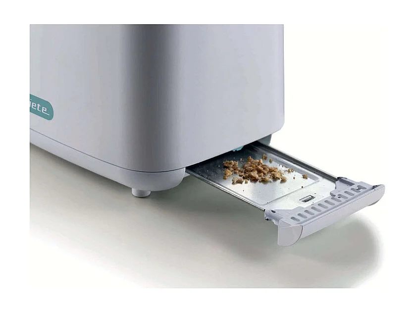 Tostapane 760W, capacità 2 fette di pane, 7 livelli di doratura, pinze inox - White & Aegean Teal