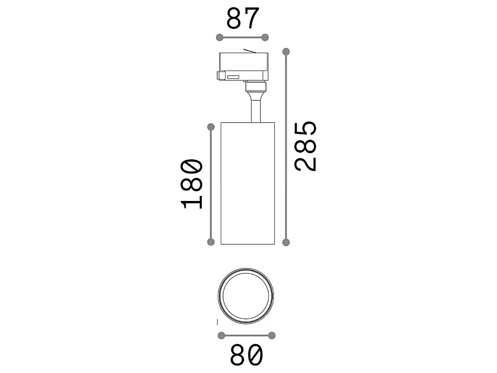 Tracklights Smile 30w Cri90 50? 3000k Wh Ideal-lux