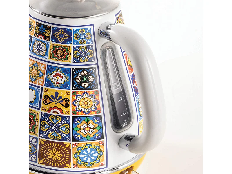 Bouilloire électrique Ariete 2869 Positano, 1,7 L, infusions, thé, tisanes, base sans fil, arrêt automatique