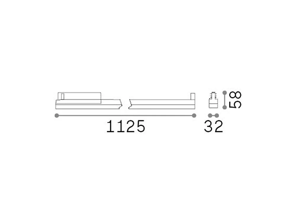 Tracklights Display Wide D1125 3000k Bk Ideal-lux