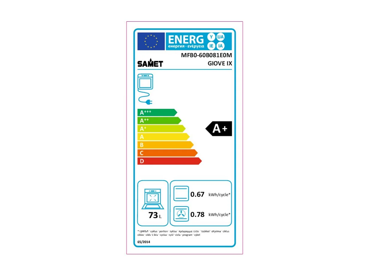 Giove forno incasso elettrico multifunzione inox timer meccanico