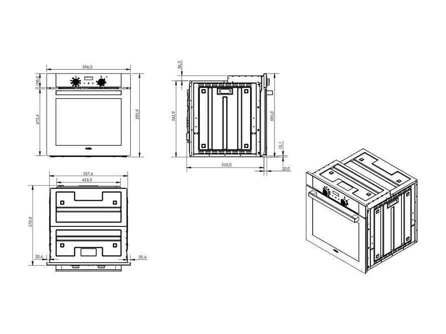 Giove forno incasso elettrico multifunzione inox timer meccanico