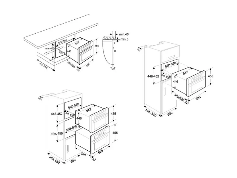 BERTAZZONI F45PROCST Forno vapore incasso 45