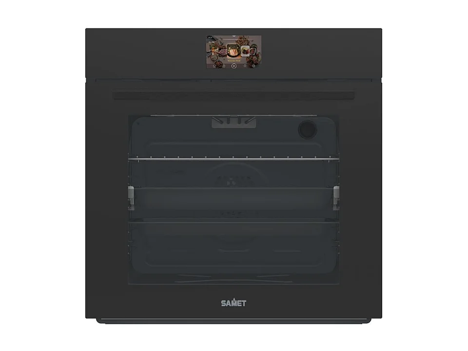 Forno elettrico Samet Tempest da incasso 60 cm. 69 lt vetro satinato temperato nero opaco classe A