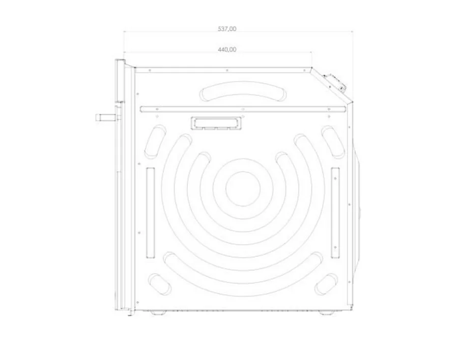 Forno elettrico Samet Tempest da incasso 60 cm. 69 lt vetro satinato temperato nero opaco classe A