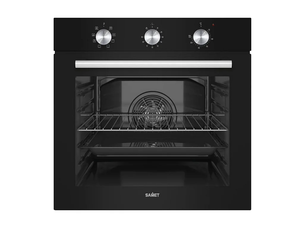 Giove forno incasso elettrico multifunzione nero timer meccanico