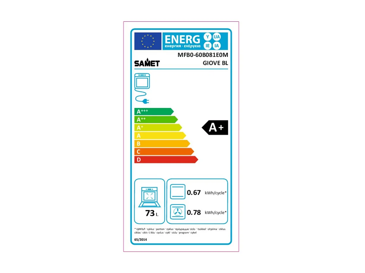 Giove forno incasso elettrico multifunzione nero timer meccanico