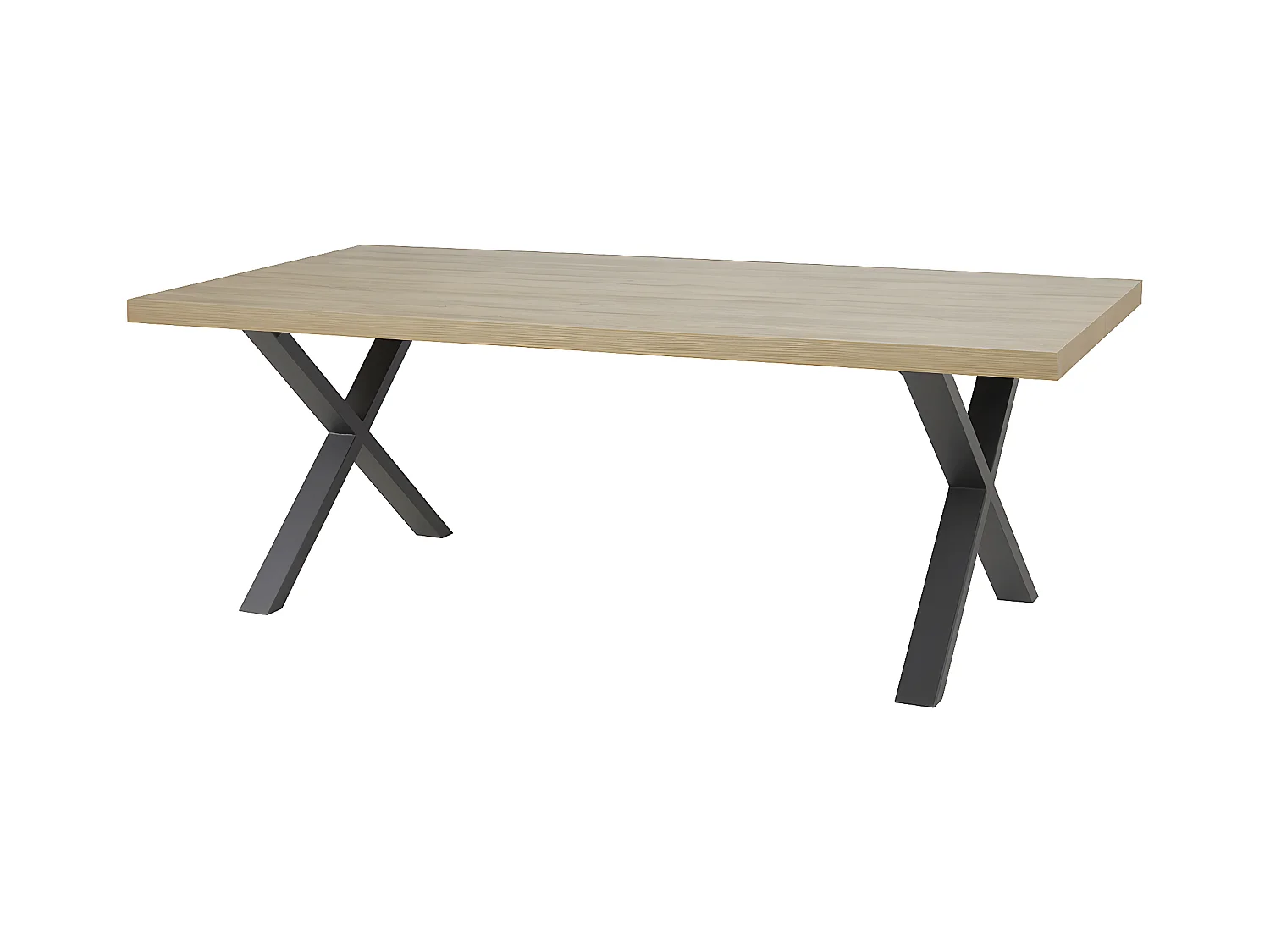 MASSIRE - Table Rectangulaire 230cm Aspect Bois