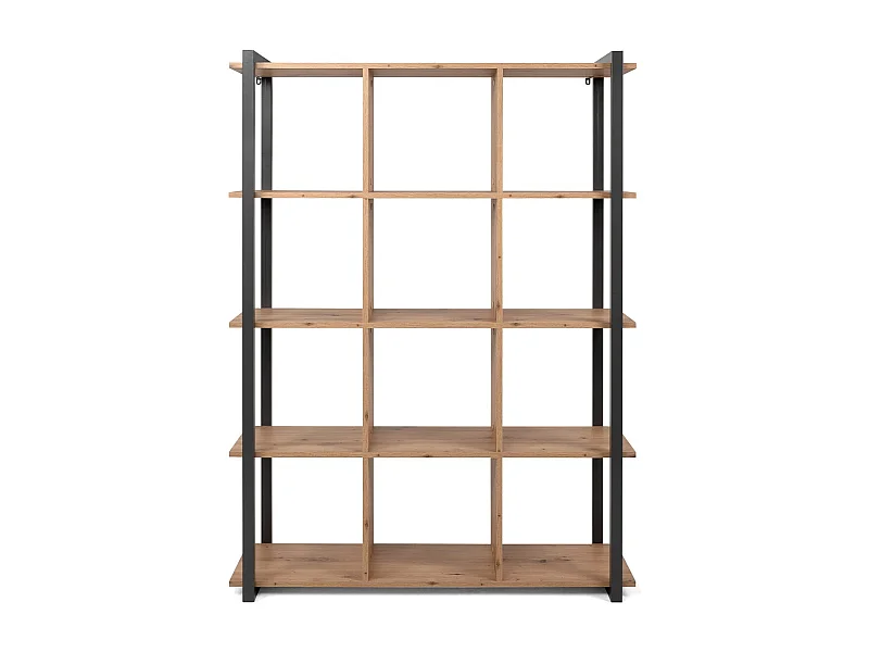 Bibliothèque Industrielle 12 cases H145 cm - DENVER