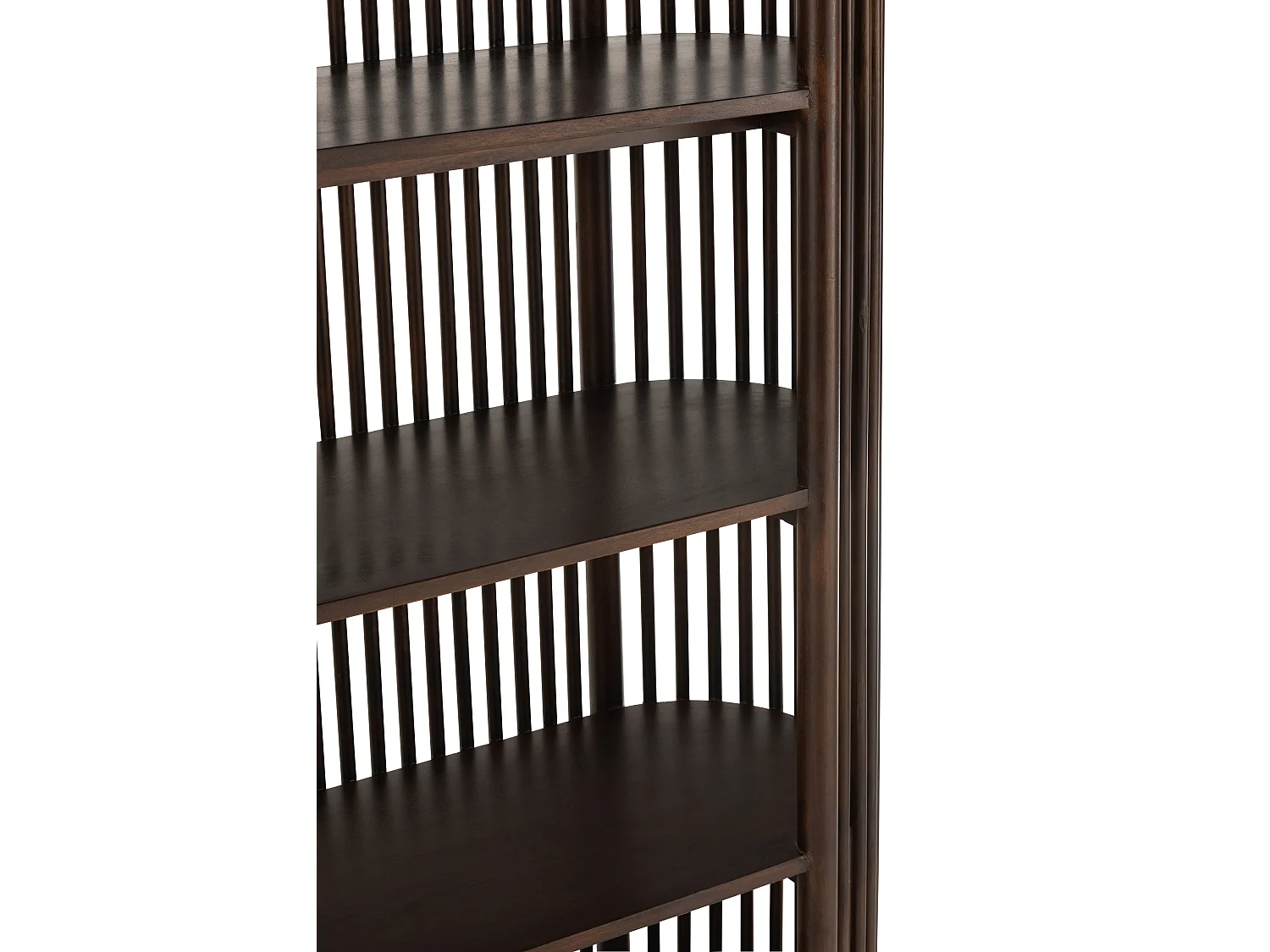 Armoire 5 étagères Conie en manguier brun foncé