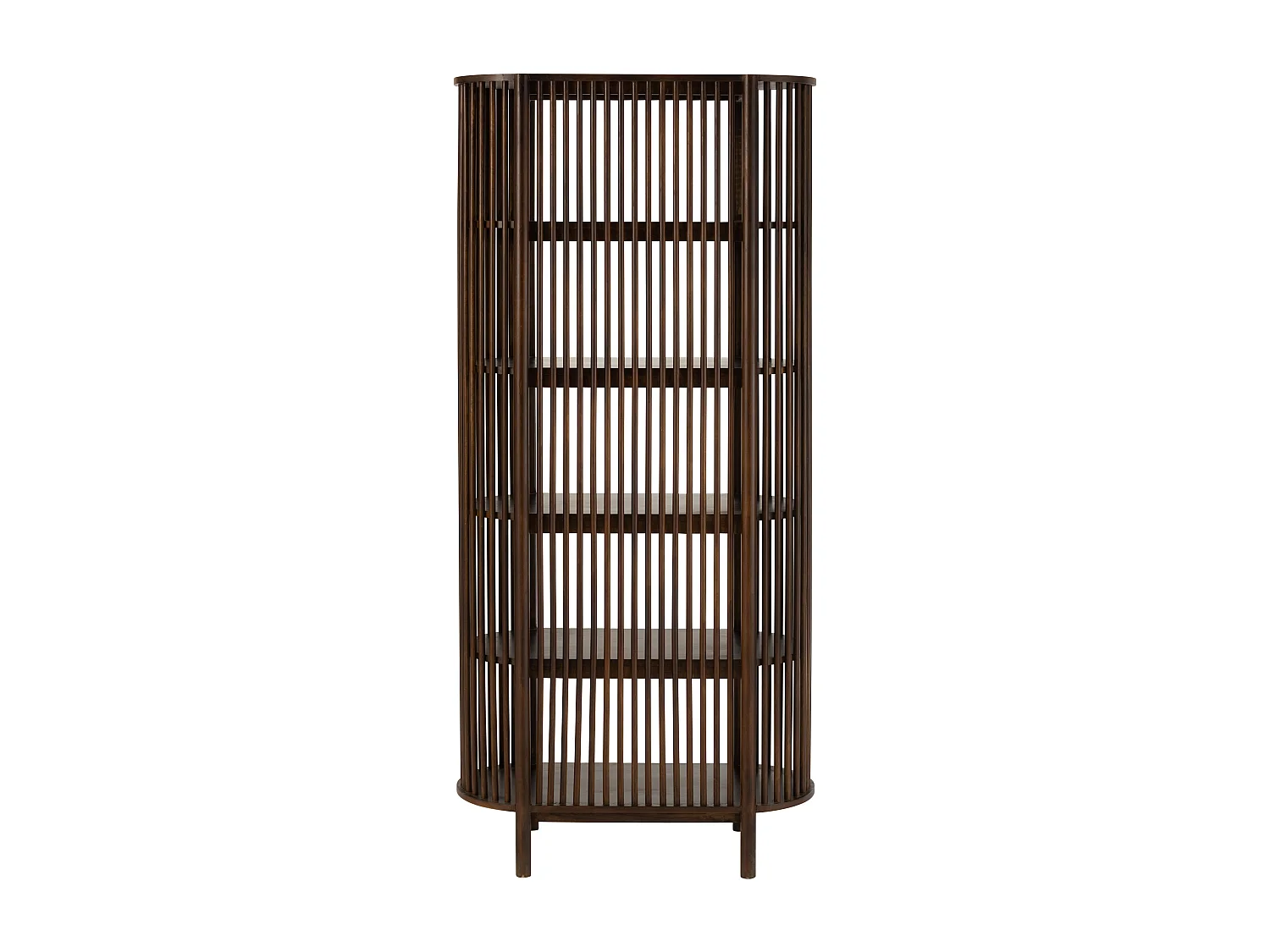 Armoire 5 étagères Conie en manguier brun foncé