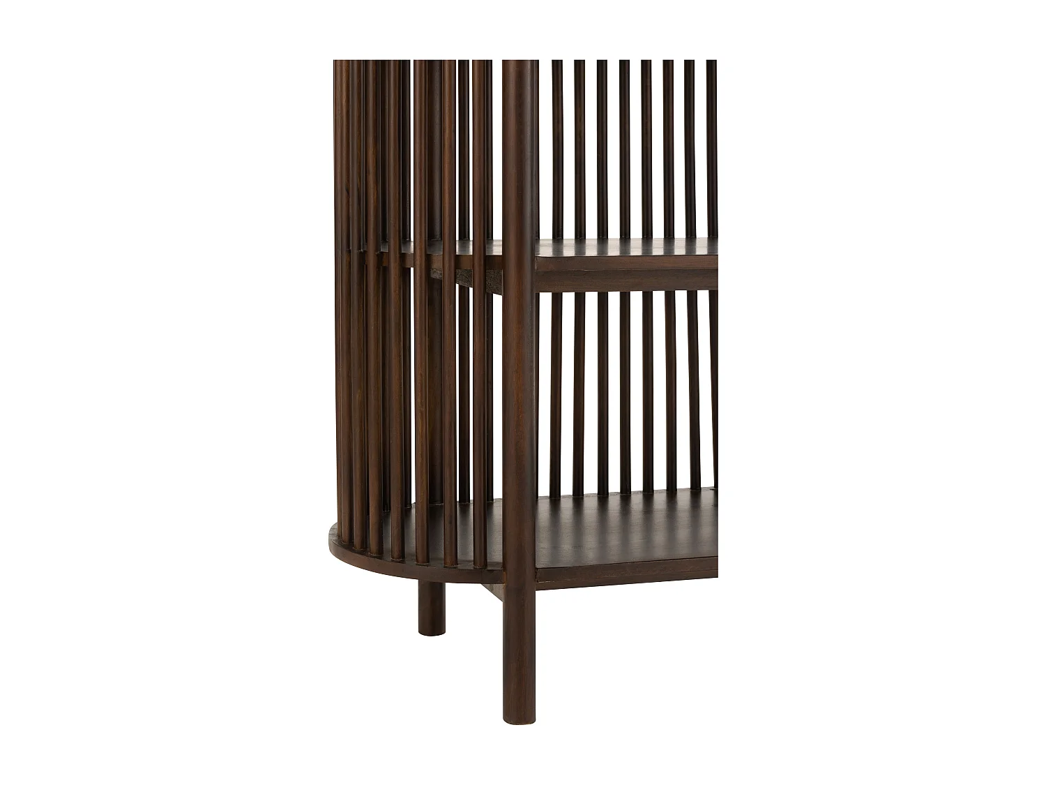 Armoire 5 étagères Conie en manguier brun foncé