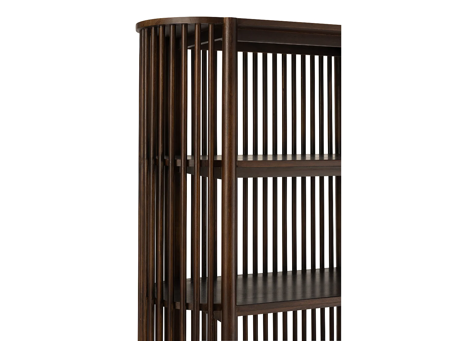 Armoire 5 étagères Conie en manguier brun foncé