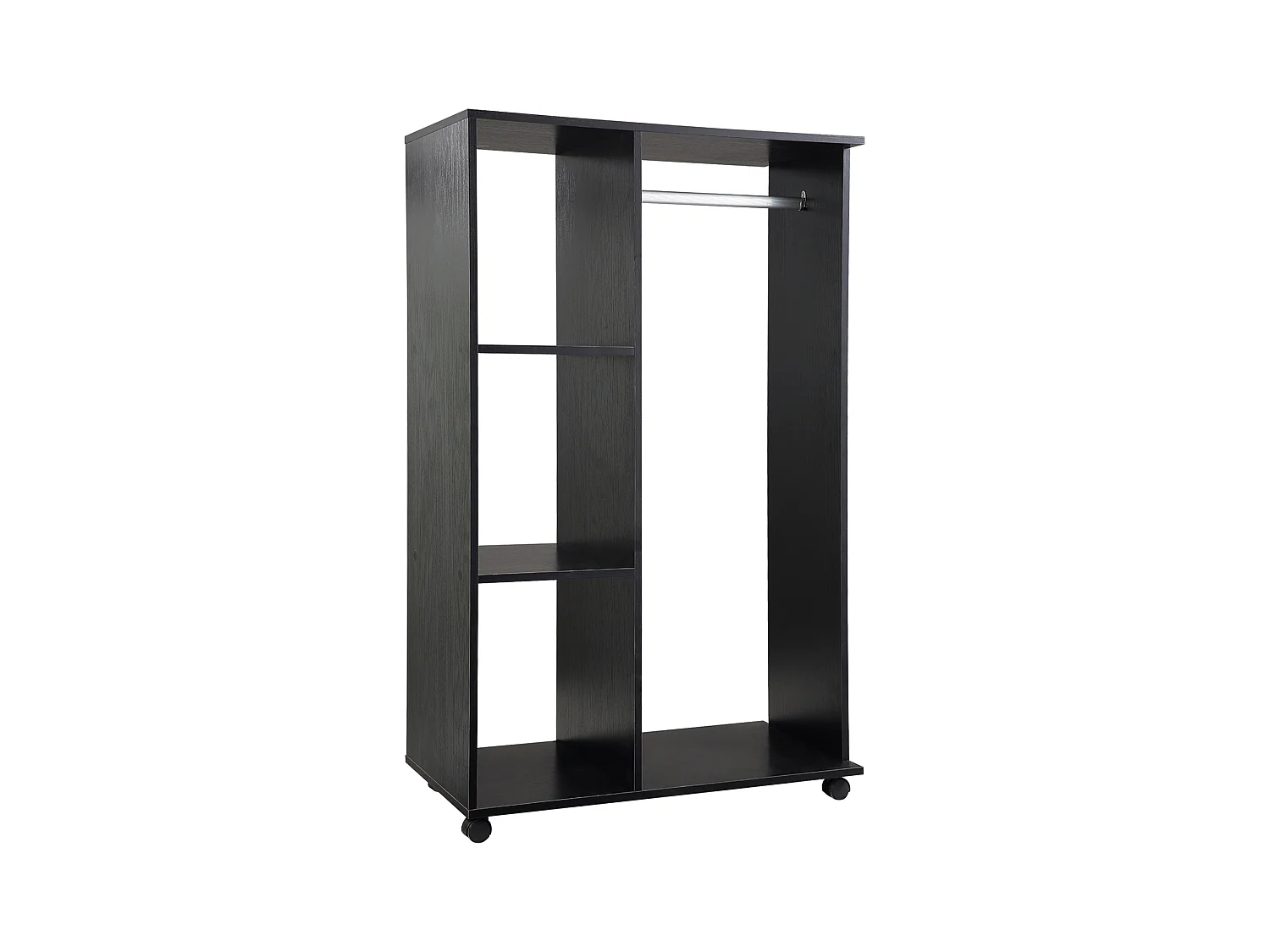 Armoire penderie armoire de rangement mobile panneaux de particules noir