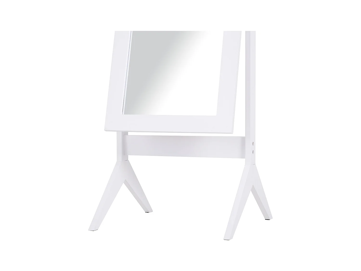 Miroir à pied inclinaison réglable dim. 47L x 46l x 148H cm MDF blanc