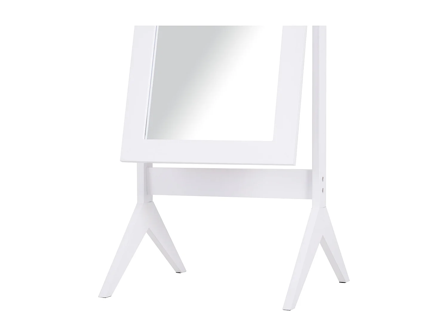 Miroir à pied inclinaison réglable dim. 47L x 46l x 148H cm MDF blanc