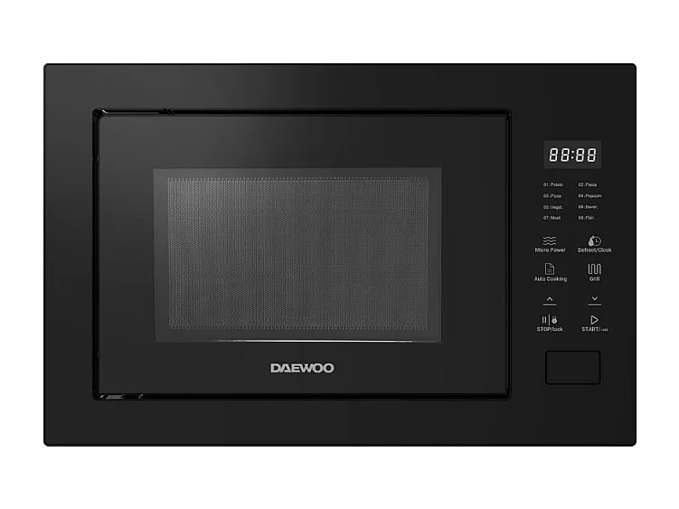 Forno microonde da incasso Daewoo MDBD253GB con grill 8 programmi 25 litri nero