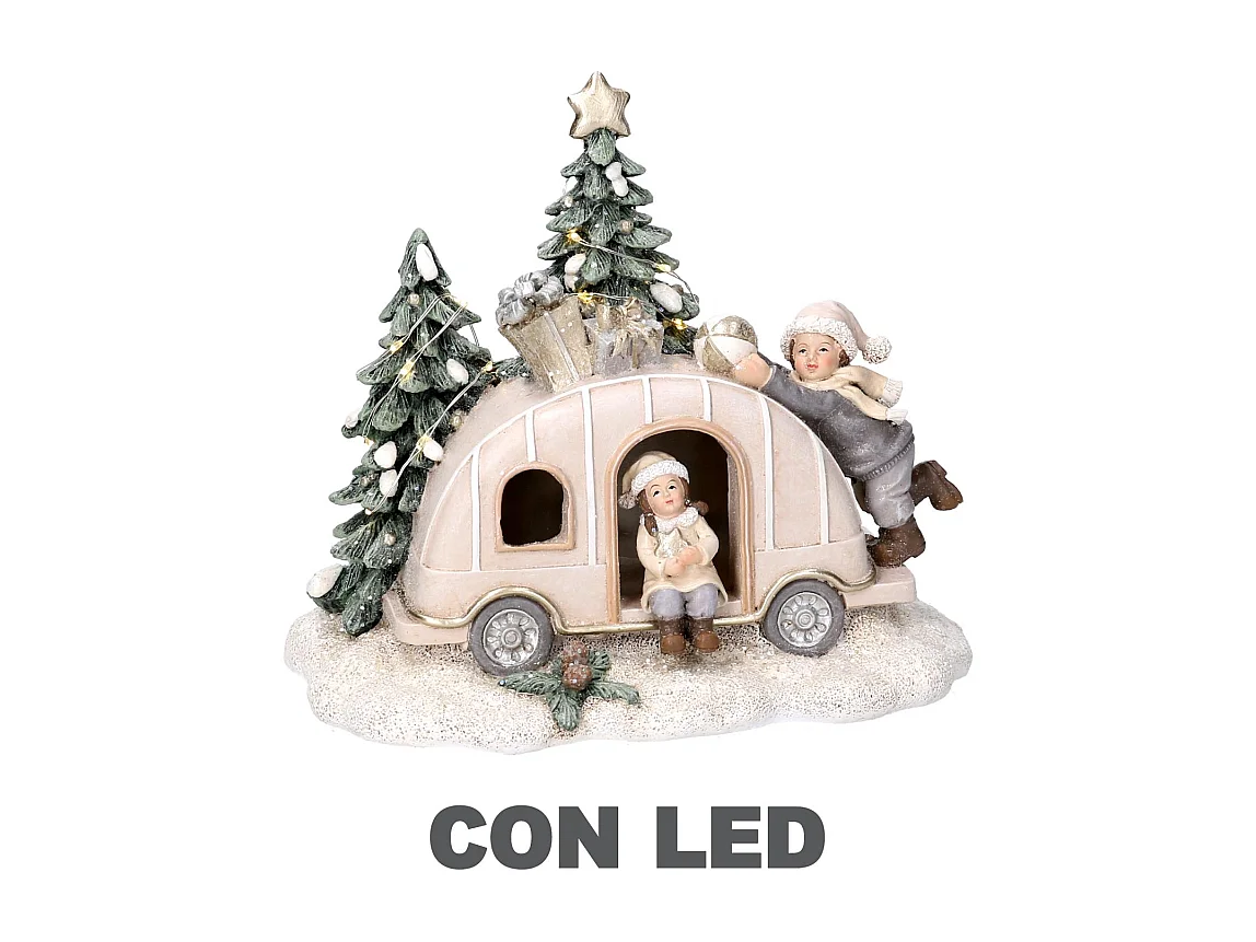 Macchina resina led bianco cm 16x12,5h14,5