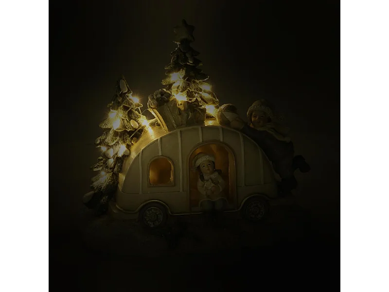 Macchina resina led bianco cm 16x12,5h14,5