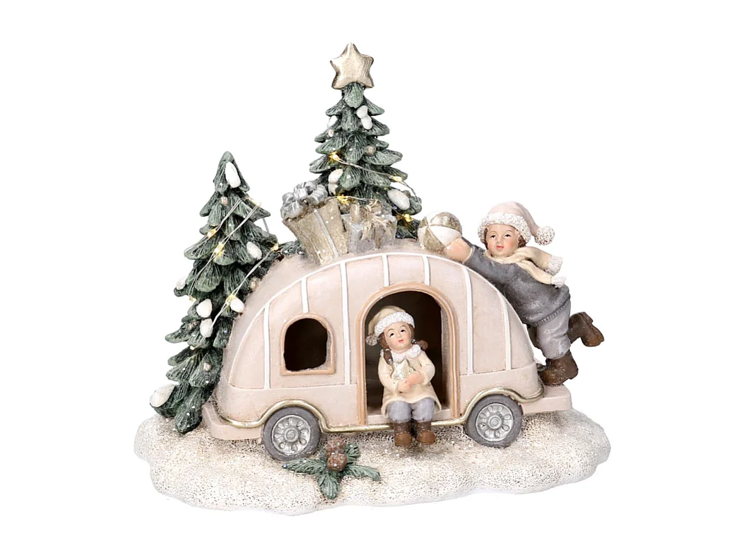 Macchina resina led bianco cm 16x12,5h14,5