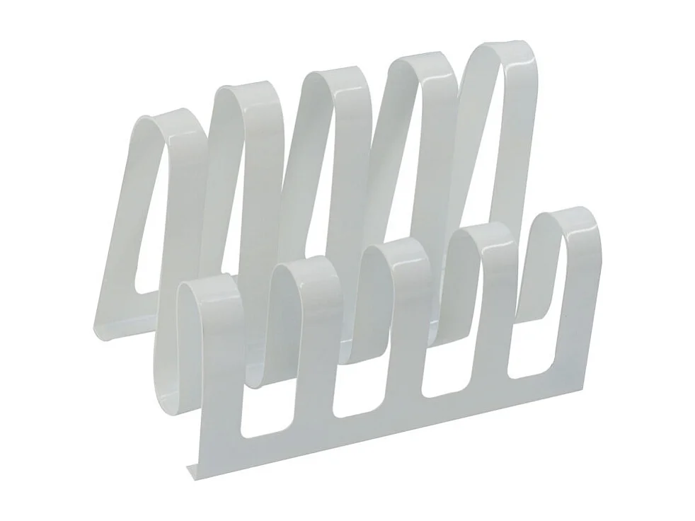 Portariviste metallo bianco 4 posti cm 31x19h22