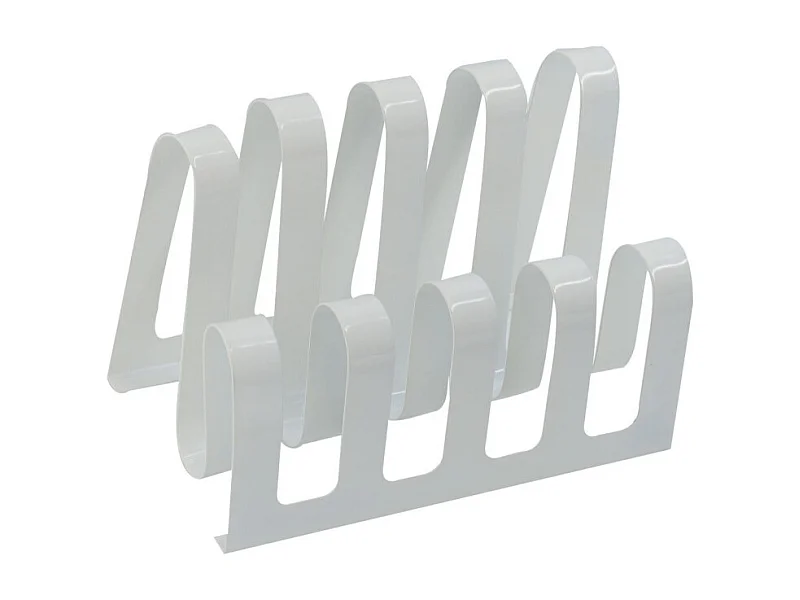 Portariviste metallo bianco 4 posti cm 31x19h22