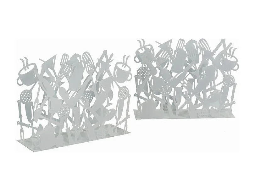 Portariviste metallo posate 1-2 bianco cmcm 35x12h26