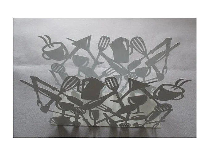 Portariviste metallo posate 1-2 bianco cmcm 35x12h26