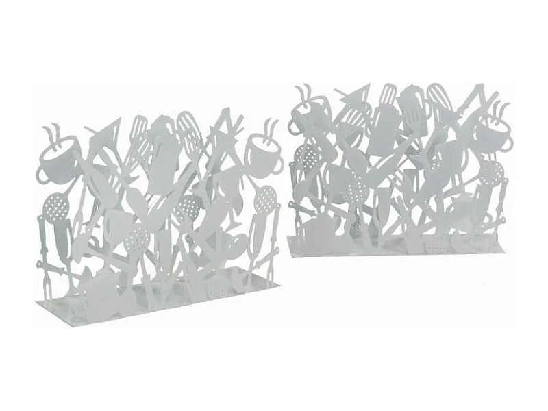 Portariviste metallo posate 1-2 bianco cmcm 35x12h26