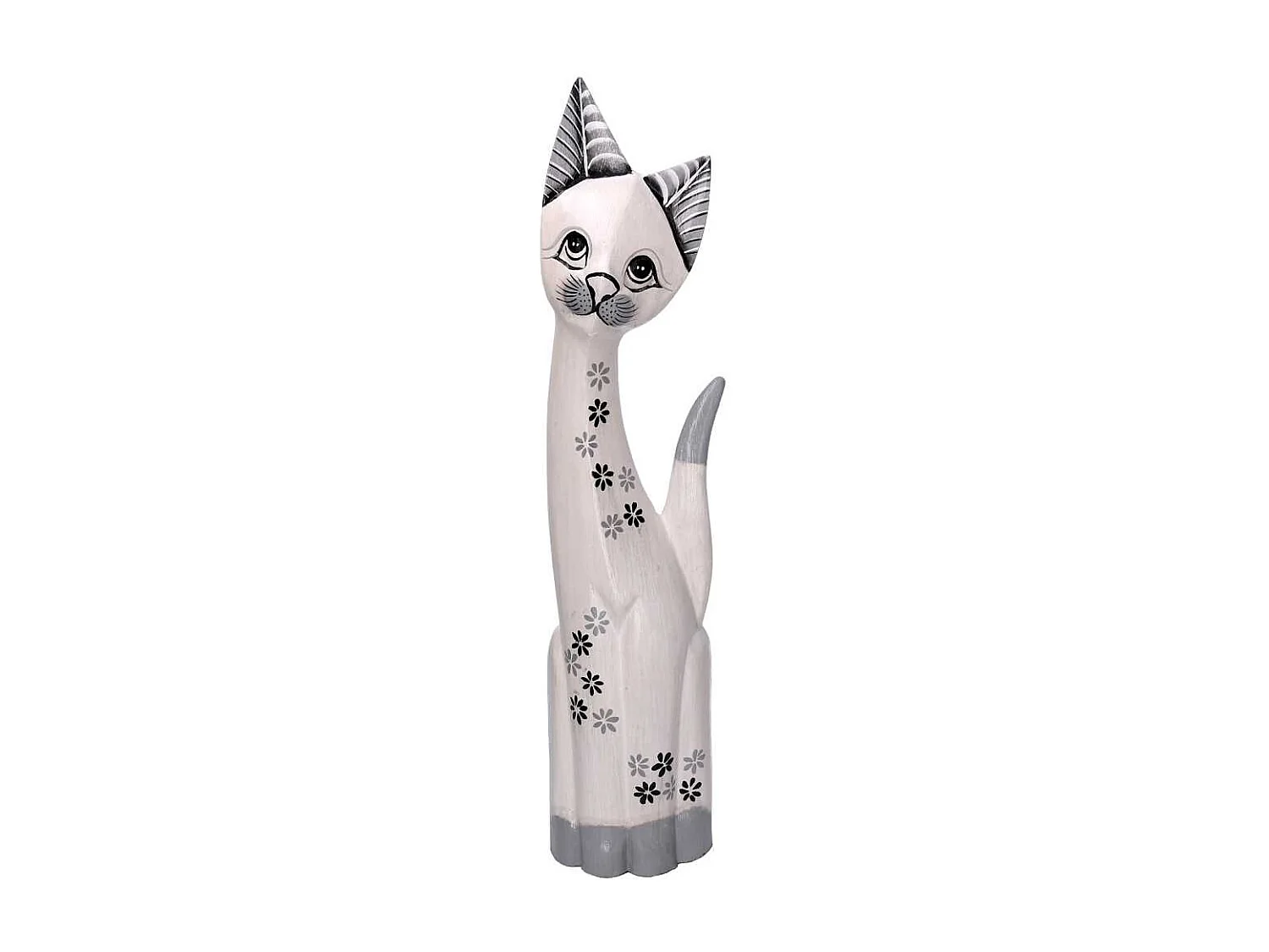 Gatto legno 1-3 bianco cm h60/80/100