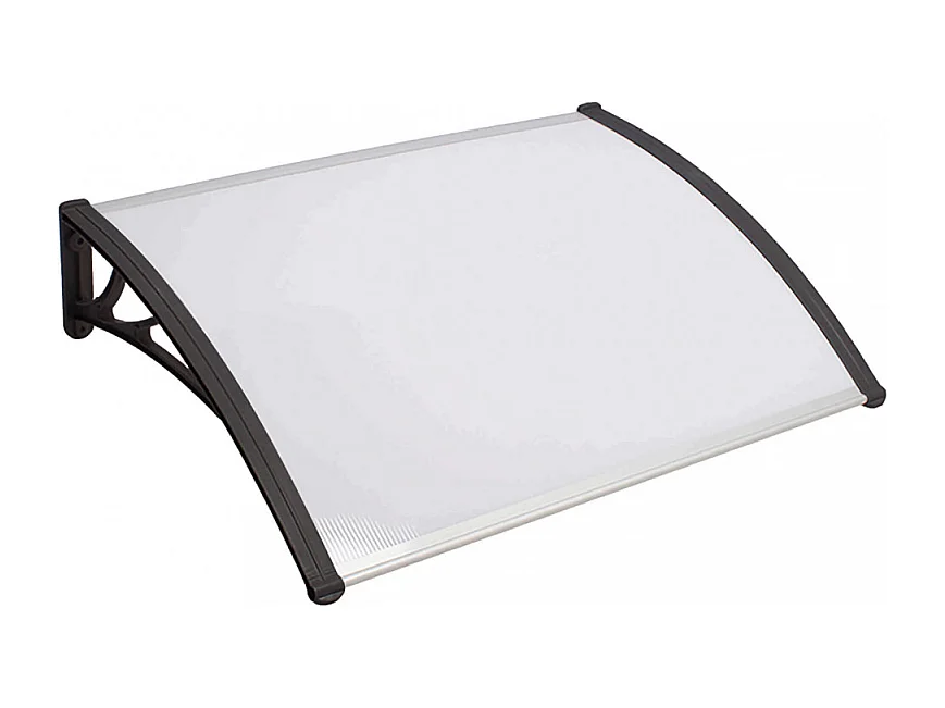 Vordach aus opalem Stegpolycarbonat 80x120 cm