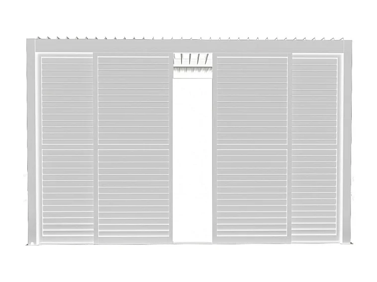 LATERALE SCORREVOLE CON LAMELLE PER LATO DA 4 M PERGOLA BIOCLIMATICA