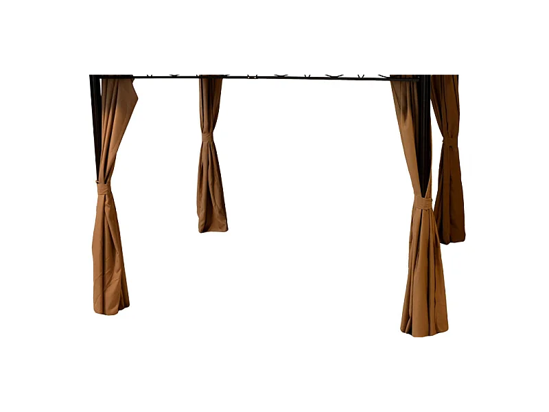 Gazebo ricambio tenda laterale texas 3x4m 740267 senza zanzariera