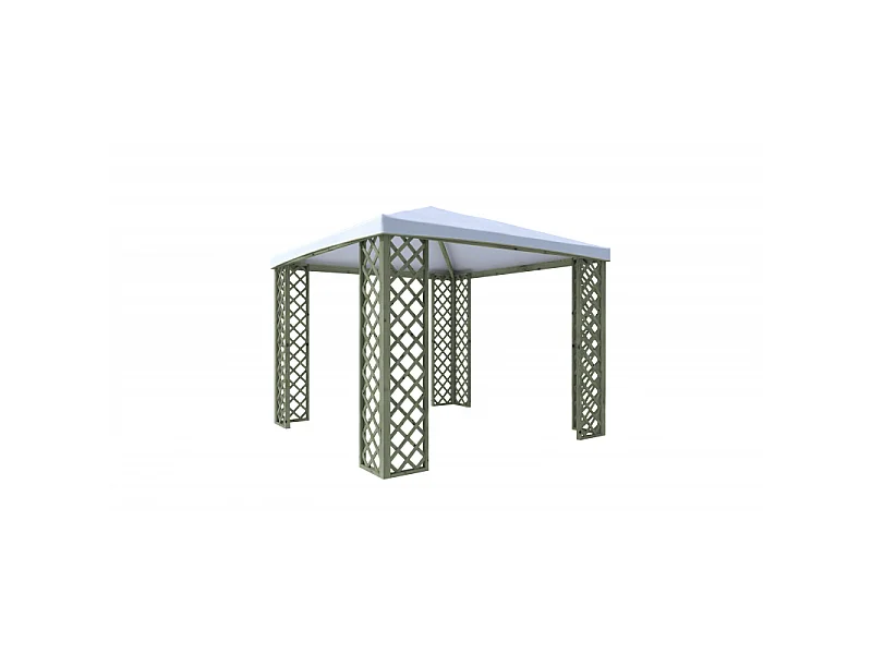 Telo In Pvc Per Gazebo Varie misure e bordi - 300x300 cm bordo diritto