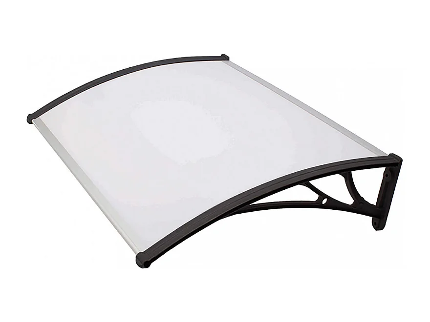 Vordach aus opalem Polycarbonat 80x120 cm