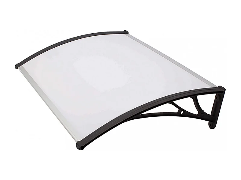 Vordach aus opalem Polycarbonat 80x120 cm