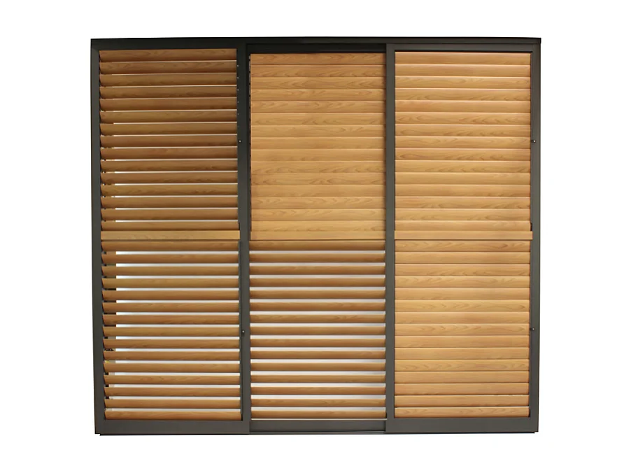LATERALE SCORREVOLE CON LAMELLE PER LATO DA 3 M PERGOLA BIOCLIMATICA