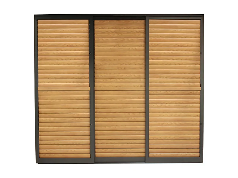 LATERALE SCORREVOLE CON LAMELLE PER LATO DA 3 M PERGOLA BIOCLIMATICA
