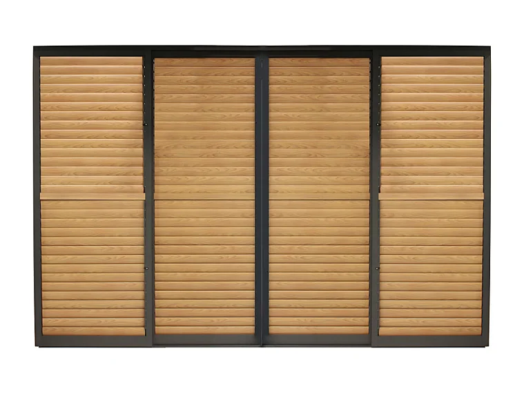 LATERALE SCORREVOLE CON LAMELLE PER LATO DA 4 M PERGOLA BIOCLIMATICA