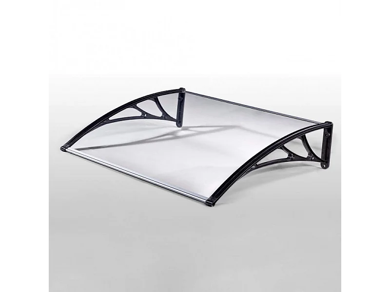 Vordach aus transparentem Polycarbonat 80x100 cm