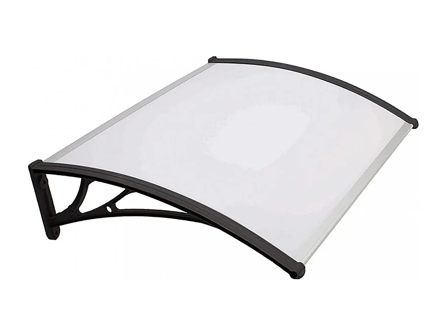 Vordach aus opalem Polycarbonat 80x100 cm