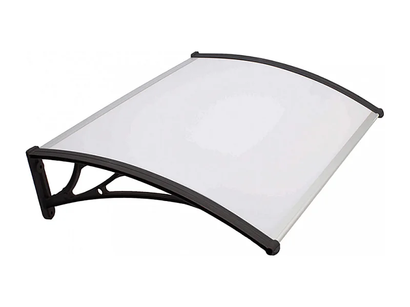 Vordach aus opalem Polycarbonat 80x100 cm