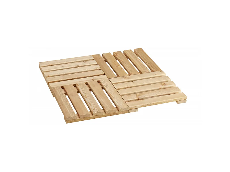 CONFEZIONE 4 PZ MATTONELLA IN LARICE dim 34x34x h4 cm