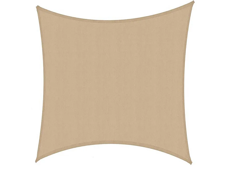 Vela ombreggiante tessuto quadro sabbia cm 300x300x300