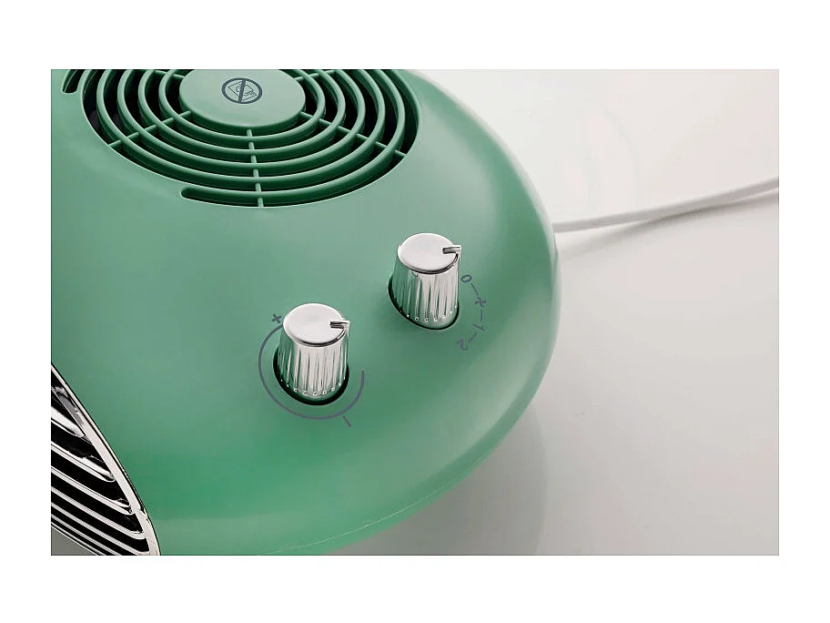 Termoventilatore da tavolo 2000W, stufetta elettrica, termostato, silenzioso - Verde