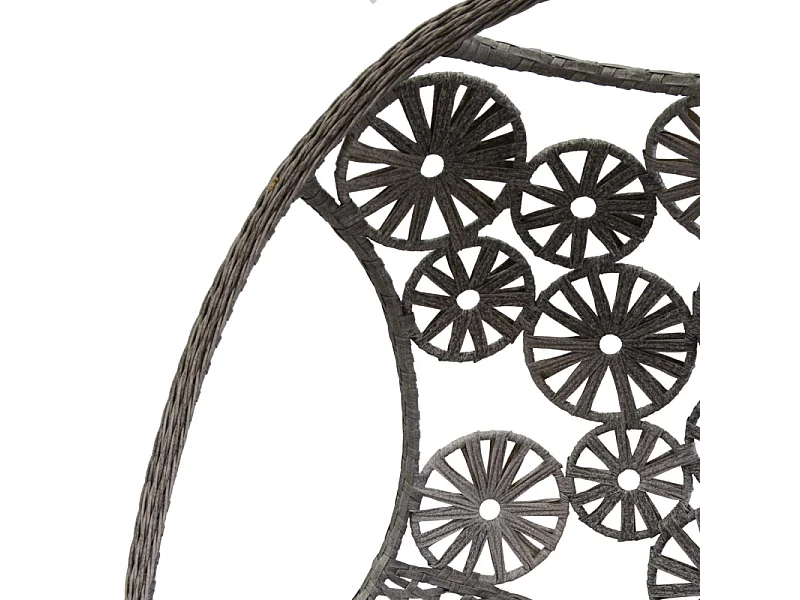 Dondolo pensile Clinton grigio con supporto nero e cuscino cm 116x100h200